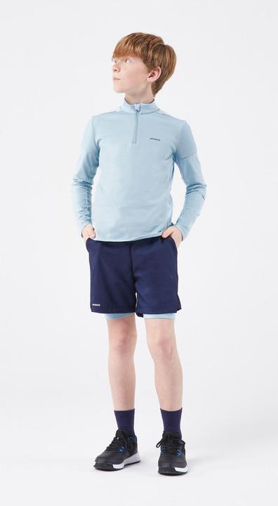 Immagine prodotto Artengo Camicia da bambino a maniche lunghe tennis 1/2 zip - TTS ML TH blu chiaro (8, 9, 10)