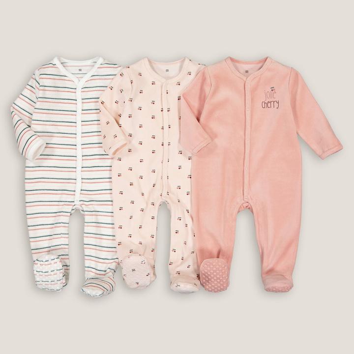 La Redoute Collections 3er-Pack Strampler aus Samt (50)
