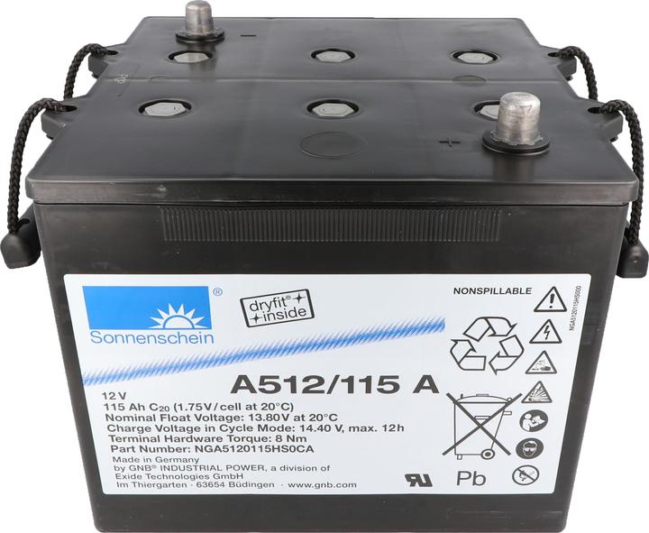Produktbild Tadiran Sonnenschein Dryfit A512/115 A A-Terminal Blei Akku (12 V, 115 Ah)