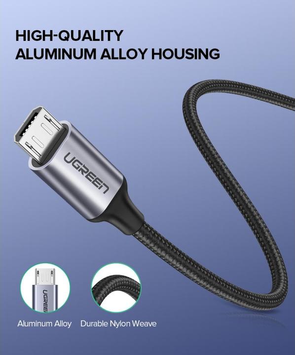 Immagine prodotto Ugreen Micro USB – USB A (2 m, USB 2.0)