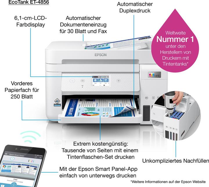 Immagine prodotto Epson EcoTank ET-4856 (Eco-Tank, Colore)