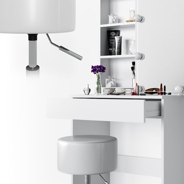 Produktbild Vicco Melle mit Hocker und Beleuchtung (68 x 42 x 155 cm)