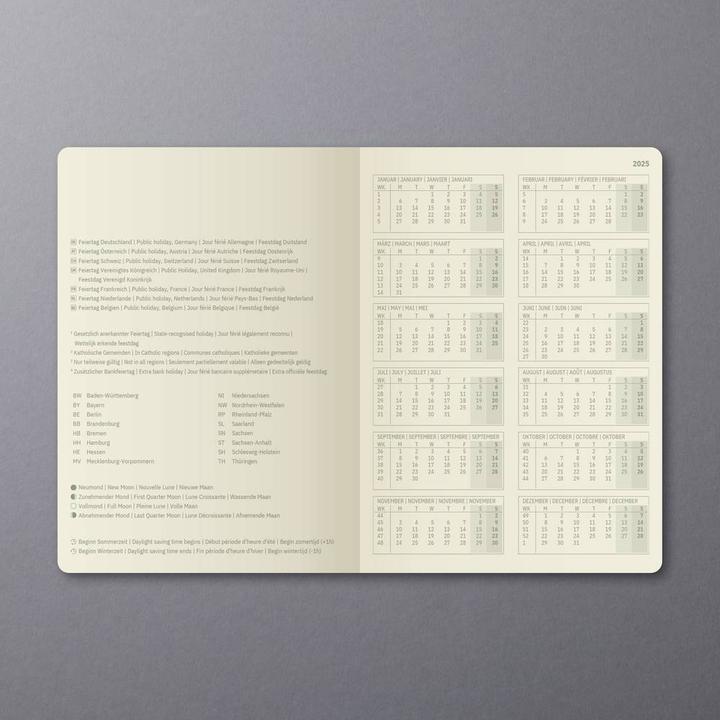 Image du produit Sigel Agenda / organiseur semainier 2025 C2514 1W/1S noir 21.3x14.8cm (Allemand)