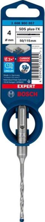 Actual product image Bosch Professional Zubehör EXPERT SDS plus-7X hammer drill, 4 x 50 x 115 mm (4.0 millimetre)