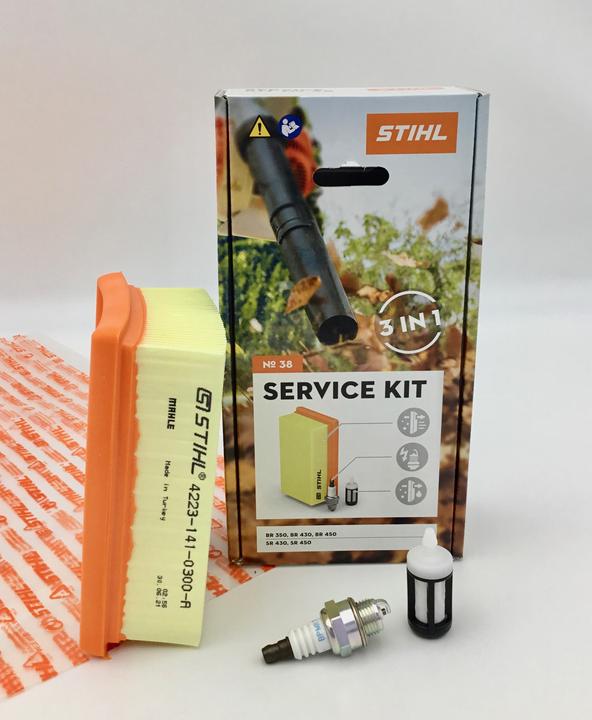 Actual product image Stihl Service Kit 38 BR 350, BR 430, BR 450, SR 430, SR 450 42440074100 Filter, spark plug