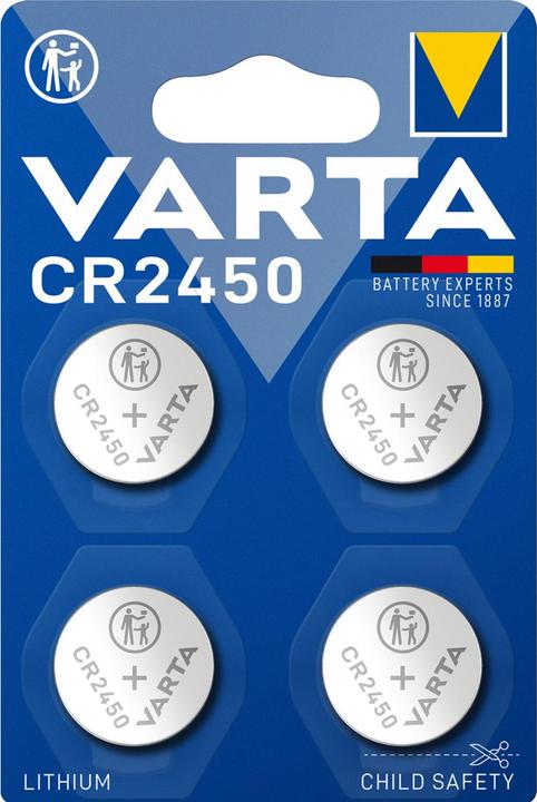 Varta Knopfzelle CR2450 (4 Stk., CR2450, 570 mAh)