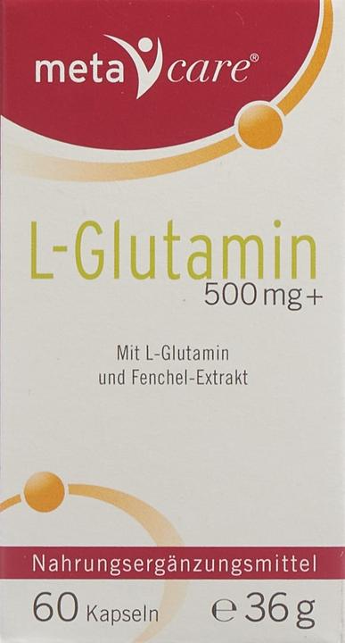 Image du produit Meta Care L-Glutamine en gélule 500 mg (60 pièce(s), Capsules, 60 g)