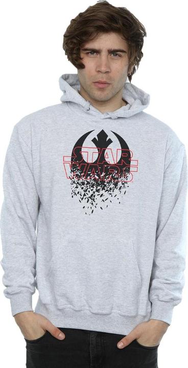 Actual product image Star Wars Mens The Last Jedi Shattered Emblem Hoodie (XL)