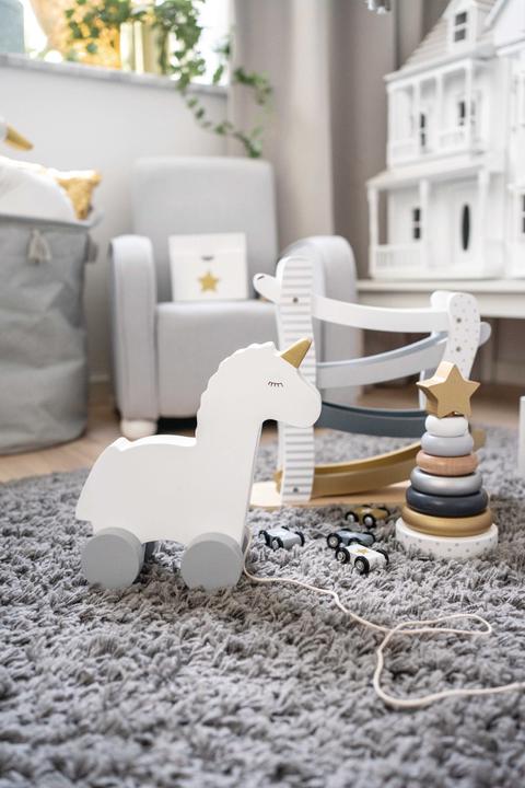 Produktbild Jabadabado Stapelturm Ring Baby W7157 grau, gold 11x19x10cm