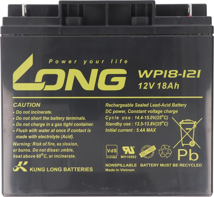 Actual product image Kung Long Akku WP18-12I / M5 Flachpol (12 V, 18 Ah)