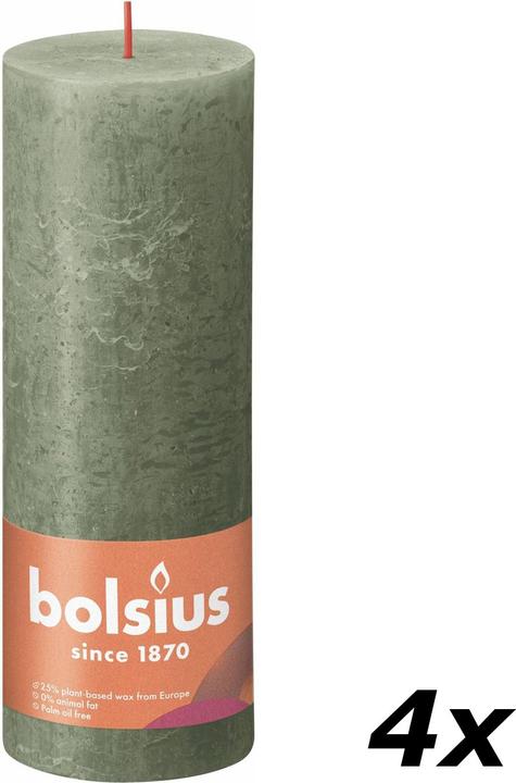 Produktbild Bolsius 4er-Set Stumpenkerze (4 Stk.)