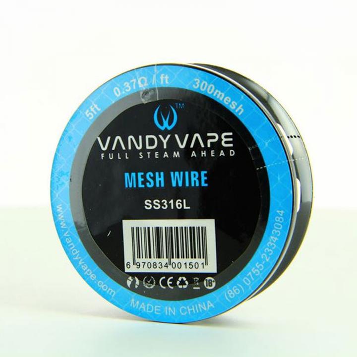 Actual product image Vandy Vape Bobine Mesh Wire SS316L-300 0.37Ohm (1 x)