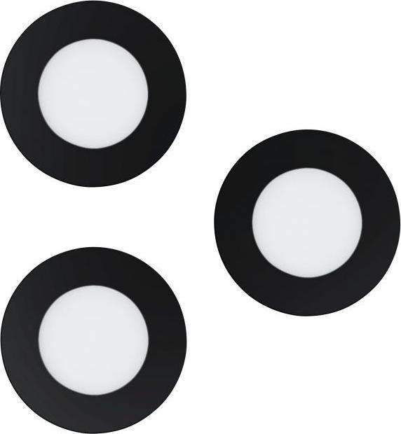 Produktbild EGLO Set of 3x Fueva-Z recessed black Ø8.5 - TW - Zigbee, Bluetooth