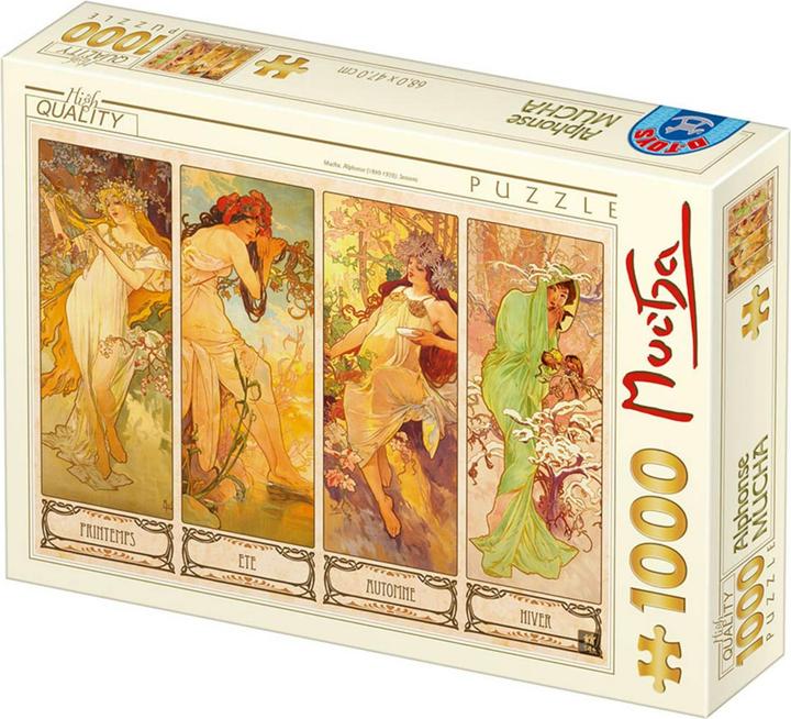 Image du produit D-Toys Puzzle 1000 pièces - Alphonse Mucha - Seasons (1000 pièces)