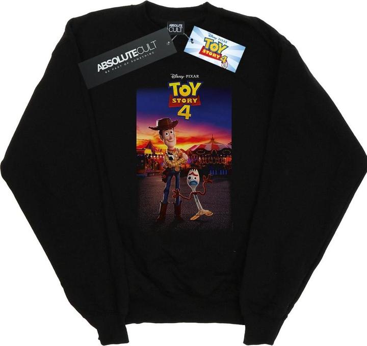 Actual product image Disney Mens Toy Story 4 Woody And Forky Poster Sweatshirt (M)