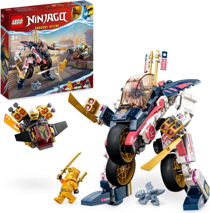 Image du produit LEGO Ninjago Le méca de Sora se transforme en vélo de course (71792). (71792, LEGO Ninjago)