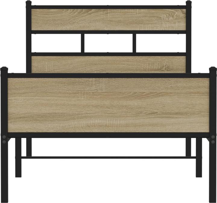 Produktbild VidaXL Bettgestell Bett Einzelbett ohne Matratze 90x190 cm Holzwerkstoff (90 x 190 cm)
