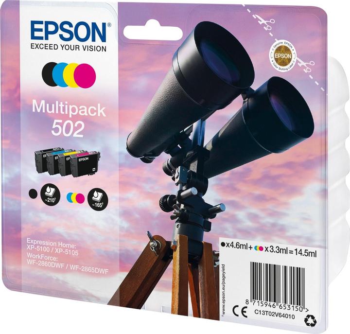 Image du produit Epson 502 Emballage multiple (M, CF, C, Y)
