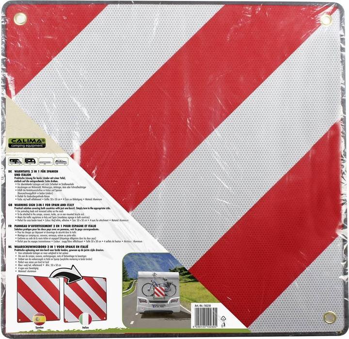 Produktbild Calima CAMPING EQUIPMENT Warntafel 46044, 2in1, Spanien und Italien
