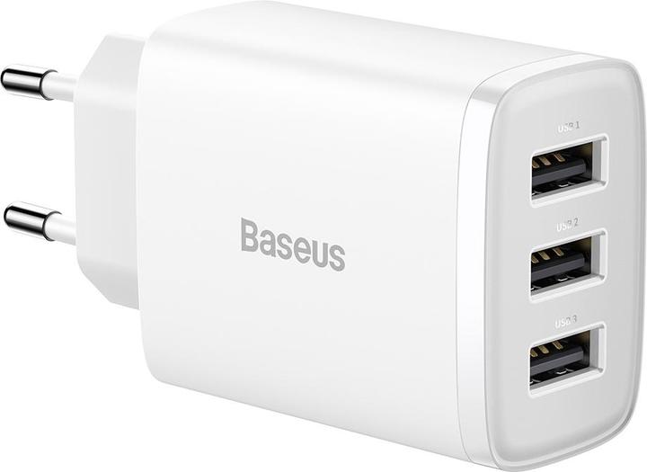 Actual product image Baseus Compact Charger 3U 17W EU White (17 W)