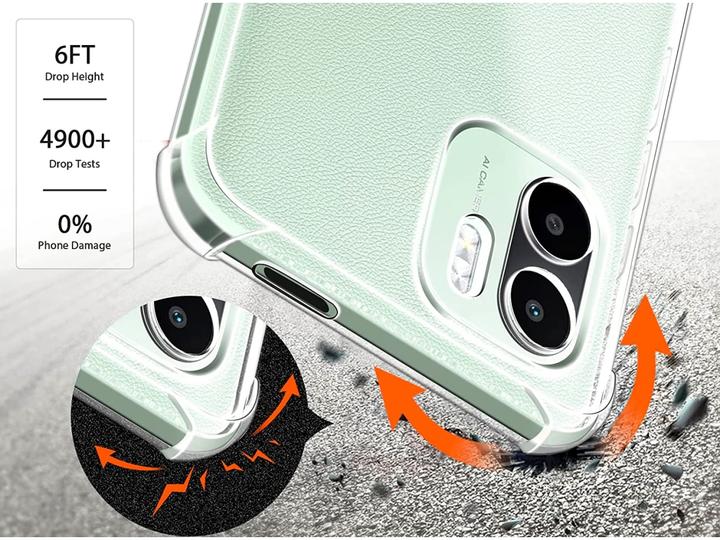 Actual product image Screenguard Xiaomi Redmi A1 Case Crystal Soft Airbag Bumper (Xiaomi Redmi A1)