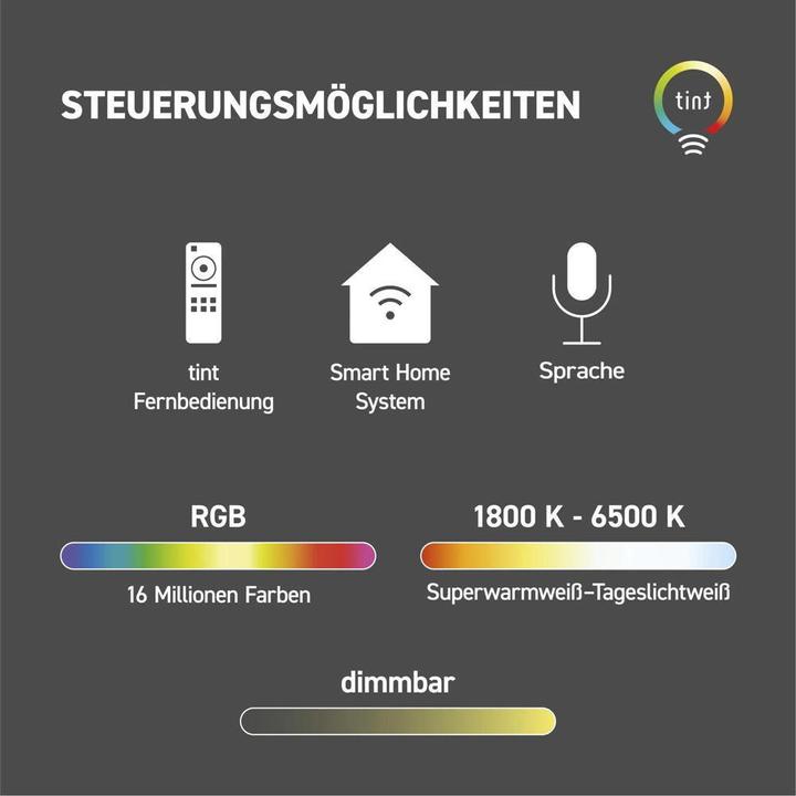 Produktbild Müller Licht tint Outdoor-Stehleuchte Khaya, white+color LED-Stehleuchten (806 lm, E27)