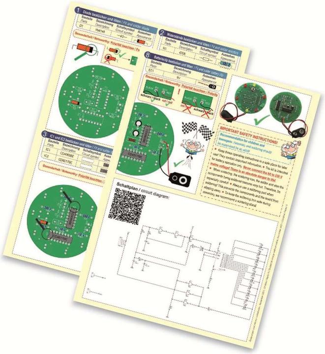 Actual product image Sol Expert Soldering Kit Electronic Wheel of Fortune