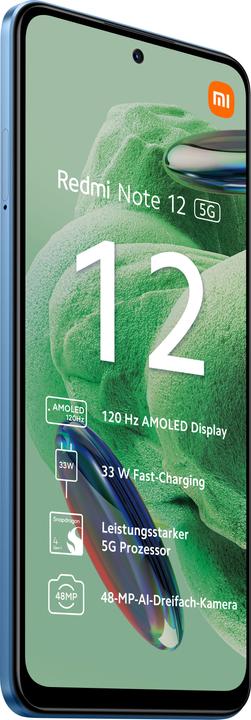 Image du produit Xiaomi Redmi Note 12 5G (128 Go, Bleu Glace, 6.67", Double SIM hybride, 48 Mpx, 5G)