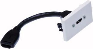 Actual product image Contrik FLF schwarz bestueckt mit 10cm HDMI-Kabel