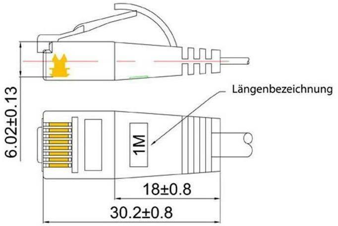 Actual product image Wirewin Network cable (U/UTP, CAT6, 0.50 m)