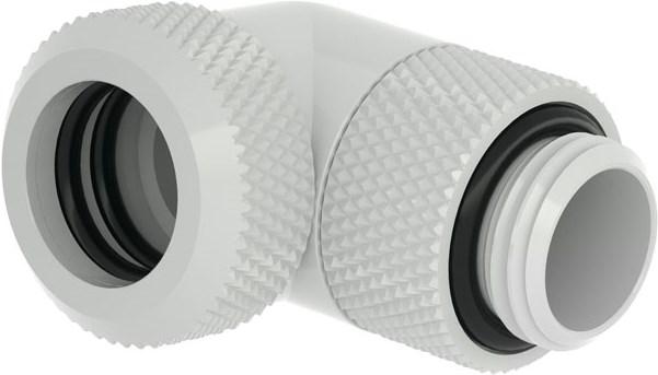 Barrow Multi-link adapter connection 90 degree G1/4 inch male to 12mm male hard tube - rotatable, white