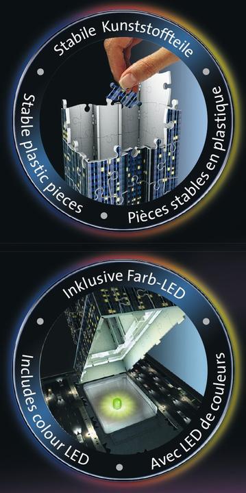 Actual product image Ravensburger Empire State Building at night (216 pieces)