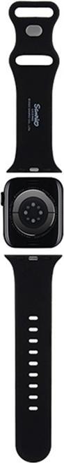 Produktbild Hello Kitty Pasek HKAWMSCHBLK Apple Watch 38/40/41mm czarny/black strap Silicone Kitty Head (Silikon, Stahl)