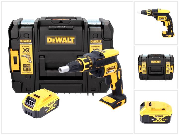 Image du produit DeWalt DCF 620 18 V Brushless Visseuse plaque de plâtre sans fil en Coffret TSTAK II + 1x Batterie D (Fonctionnement sur batterie)