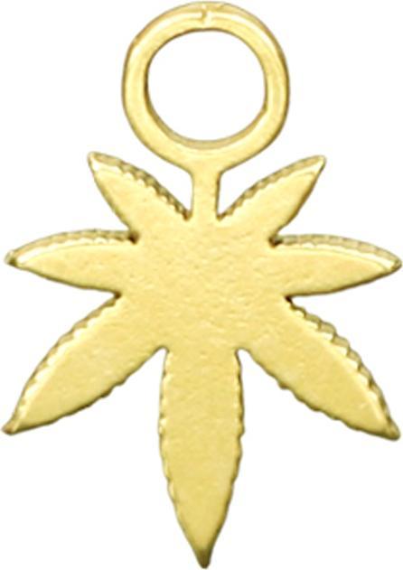 Star Piercing Anhänger vergoldet Hanfblatt (Chirurgenstahl 316L, ohne Messing)