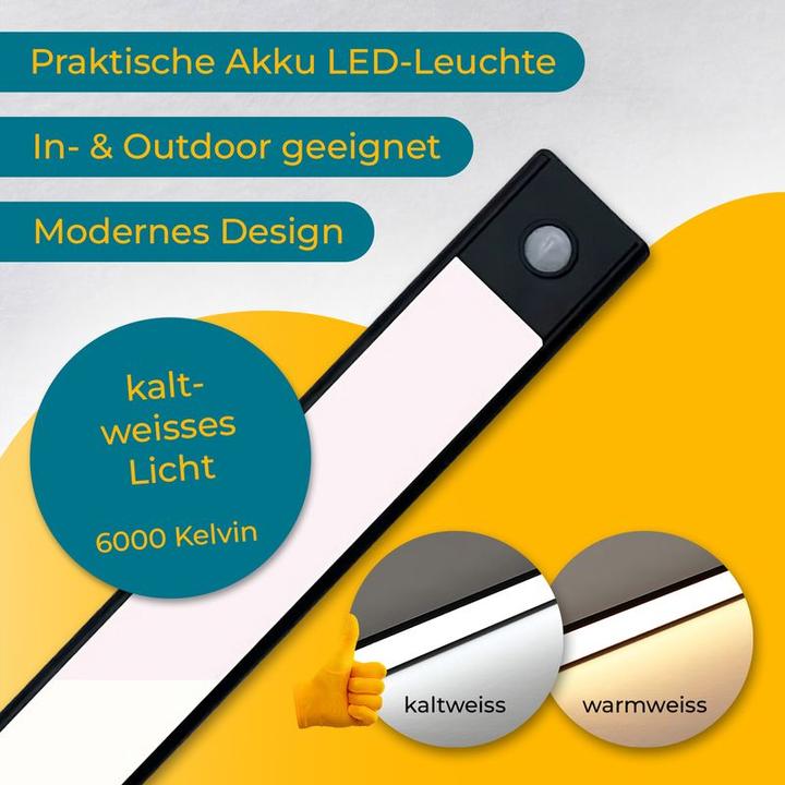 Immagine prodotto Hermex Lampada Luce Luce notturna Striscia luminosa Luce Rilevatore di movimento LED
