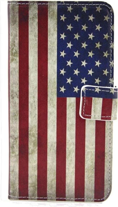 Produktbild König Design Handyhülle Tasche für Handy Huawei Ascend G7 Retro Fahne USA