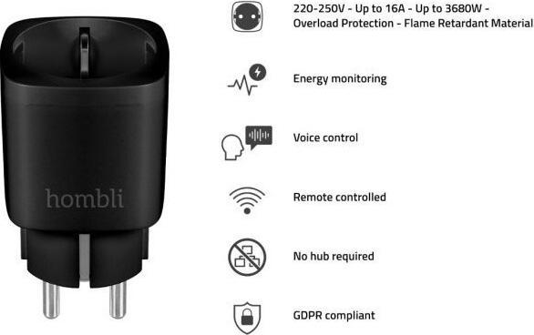 Produktbild Hombli Smart Socket (EU), Promo Pack 21, Black