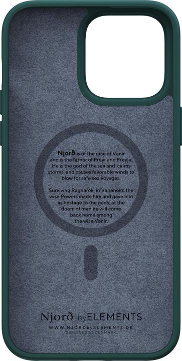 Immagine prodotto Njord Custodia rigida Salm.Leather Magsafe verde (Apple iPhone 14 Pro Max)