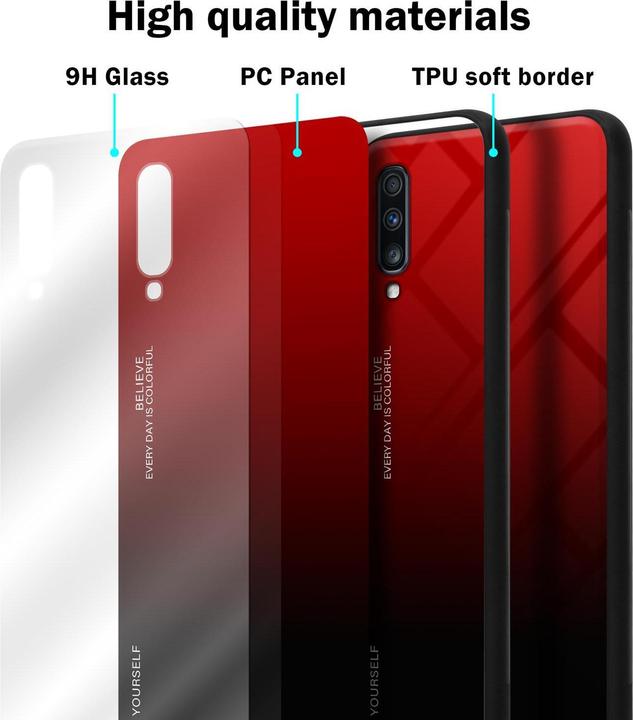 Actual product image Cadorabo TPU 2 colors glass cover (Samsung Galaxy A70, Samsung Galaxy A70S)