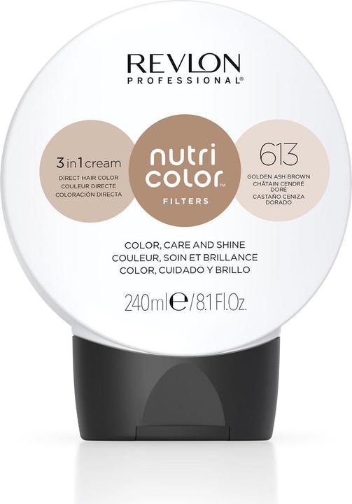 Produktbild Revlon Professional Nutri Color Creme - Golden Ash Brown 613 (Hellbraun Irisé Kupfer)