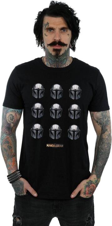 Produktbild Star Wars The Mandalorian Helmet Pattern TShirt (L)