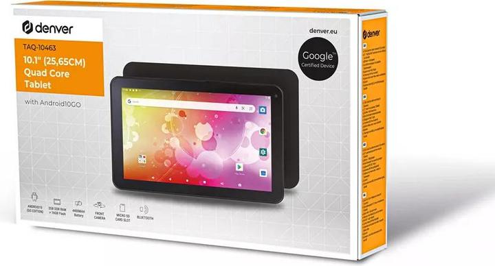 Image du produit Denver TAQ-10463 / 10 inch Quad Core tablet met Android 10 /2 GB RAM / 16 GB / Zwart (10.10", 16 Go, Noir)