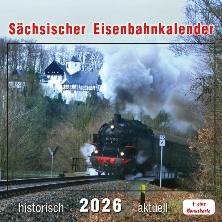 Produktbild Schsischer Eisenbahnkalender 2026 (16 x 16 cm, Deutsch)