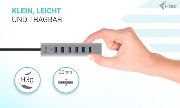 Produktbild i-tec C31HUBMETAL703 (USB-C, USB-A, 7 Ports)