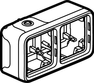 Actual product image Legrand FRAP housing 2-f scale. gr 69672 FrAp Plexo IP55 69672