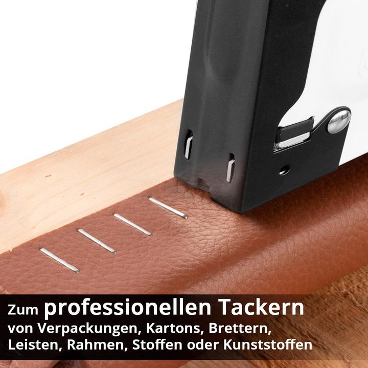 Immagine prodotto Stahlwerk Set di pinzatrici manuali con rimuovi graffe + 1500 graffe e chiodi