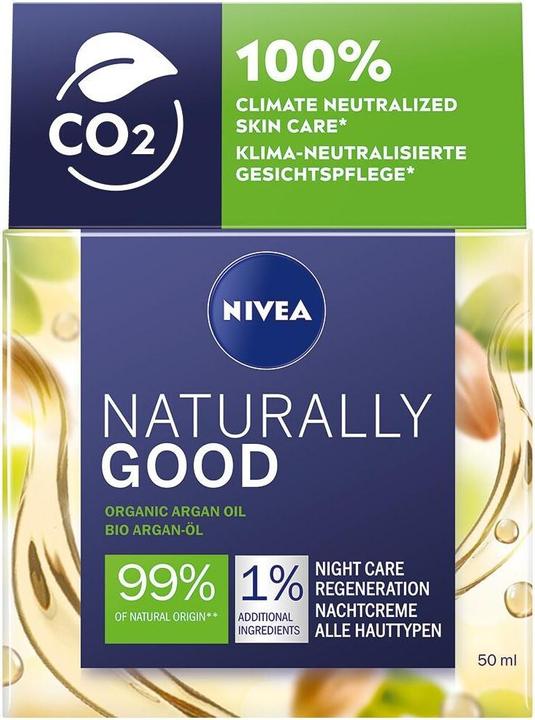 Produktbild NIVEA Naturally Good Nachtcreme Bio Argan Öl (50 ml, Nachtcreme)