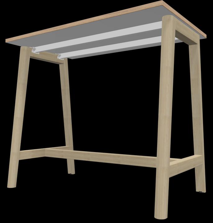 Image du produit Narbutas Table haute en bois Nova (120 x 70 x 105 cm)