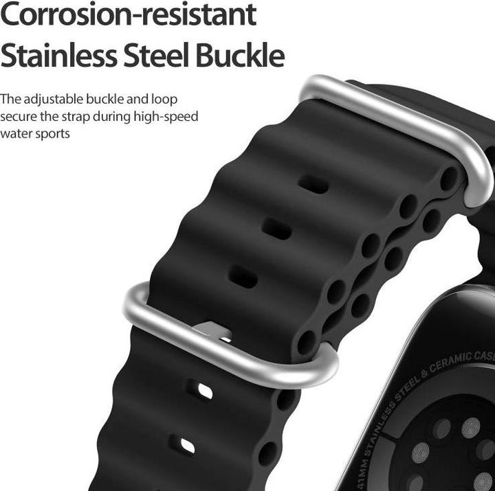 Produktbild Dux Ducis Strap Watch Strap 8 / 7 / 6 / 5 / 4 / 3 / 2 / SE (45 / 44 / 42mm) Silicone Band Bracelet B (44 mm, 45 mm, 42 mm, Edelstahl, Silikon (liquid))